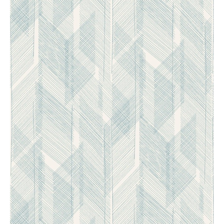 Papel pintado de trazado etéreo con líneas finas en azul - Nexus Interlaced 683868