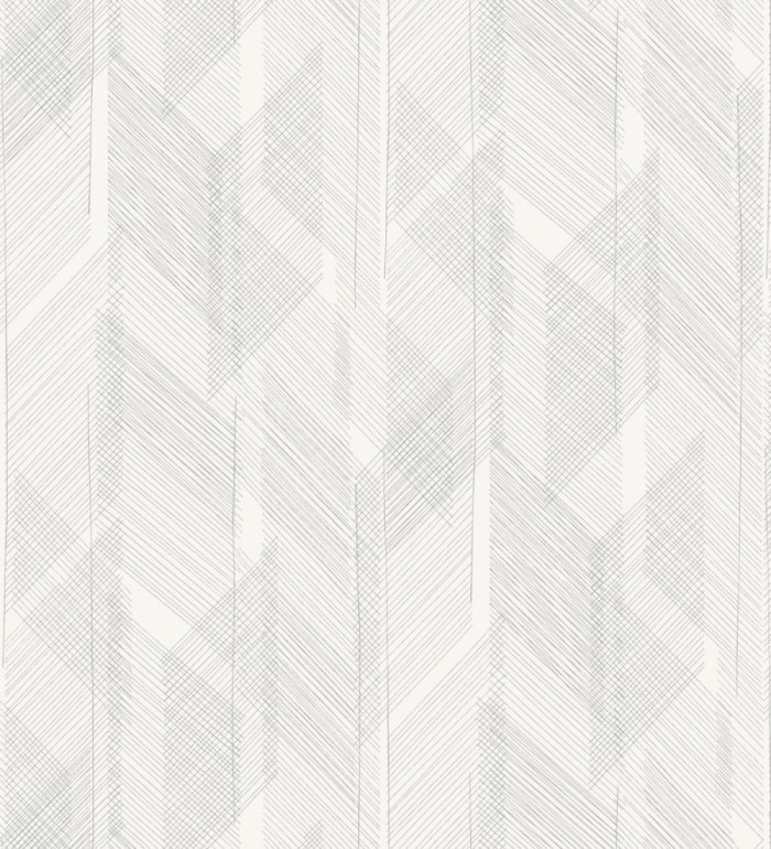 Papel pintado de trazado etéreo con líneas finas en gris - Nexus Interlaced 683869