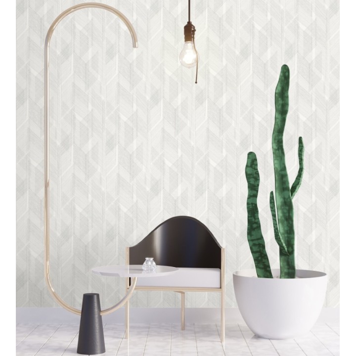 Papel pintado de trazado etéreo con líneas finas en gris - Nexus Interlaced 683869