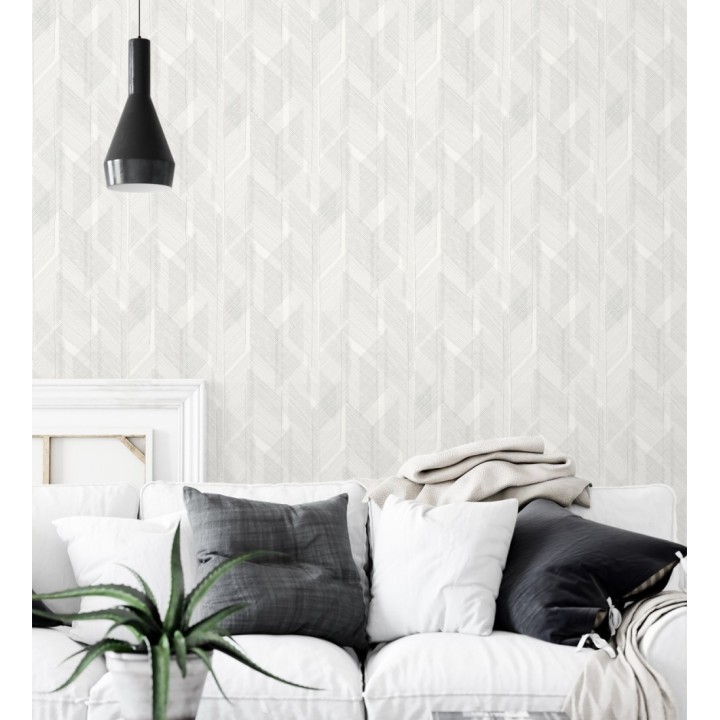 Papel pintado de trazado etéreo con líneas finas en gris - Nexus Interlaced 683869