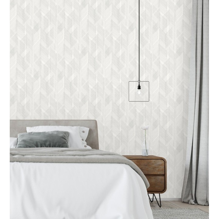 Papel pintado de trazado etéreo con líneas finas en gris - Nexus Interlaced 683869