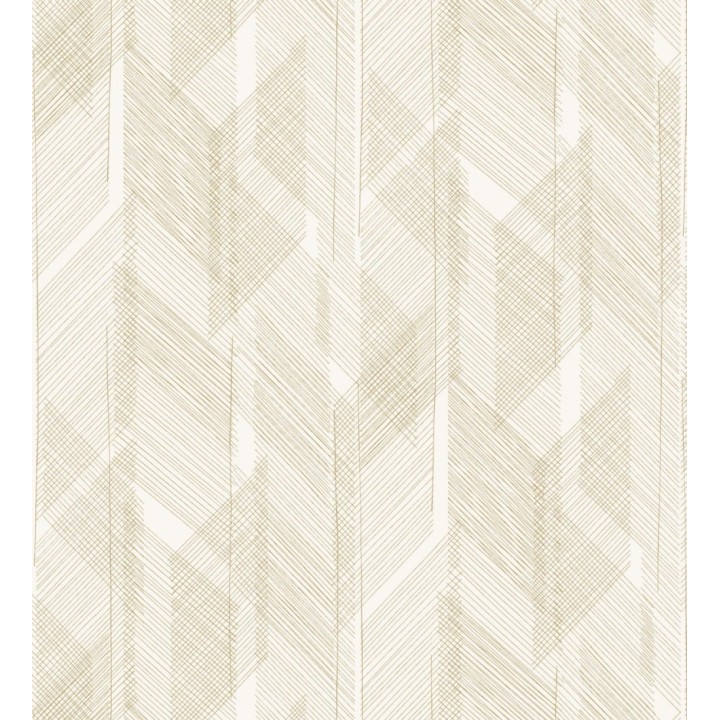 Papel pintado de trazado etéreo con líneas finas en ocre - Nexus Interlaced 683870