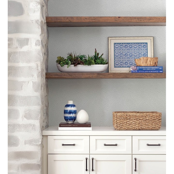 Papel pintado de ondas en micropuntillismo artístico fondo nácar - Harlem Stipple 683876