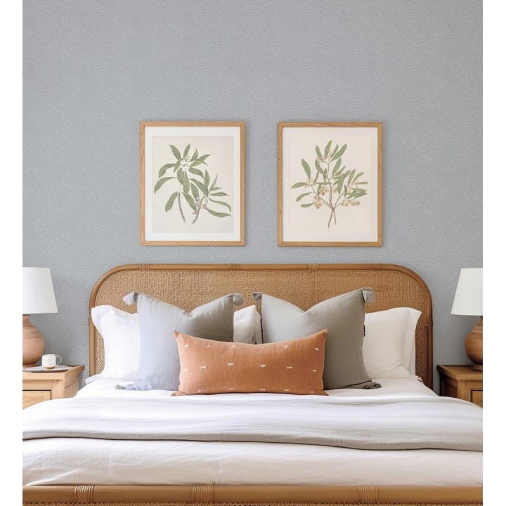 Papel pintado de ondas en micropuntillismo artístico fondo azul grisáceo - Harlem Stipple 683879