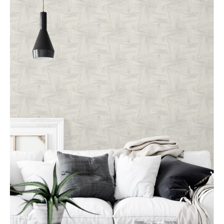 Papel pintado de líneas abstractas fondo blanco - Miller Interweave 683884