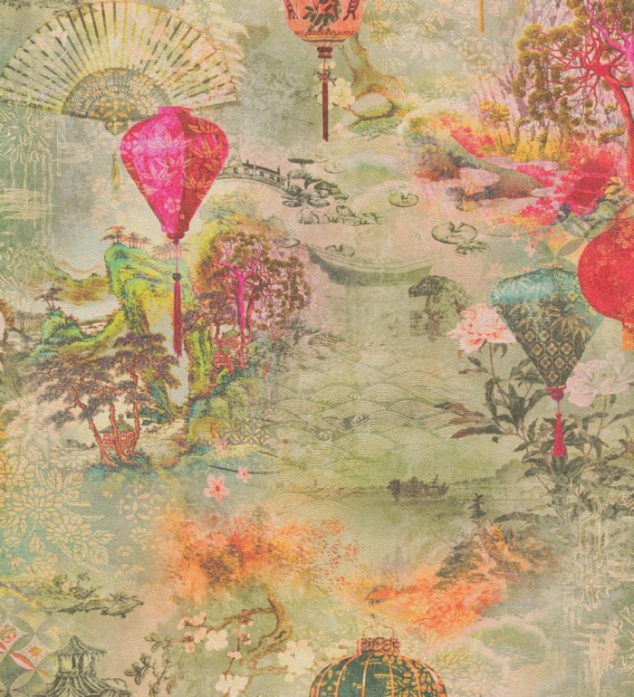 Papel pintado paisaje japonés estilo oriental - Japanese Dream 126384