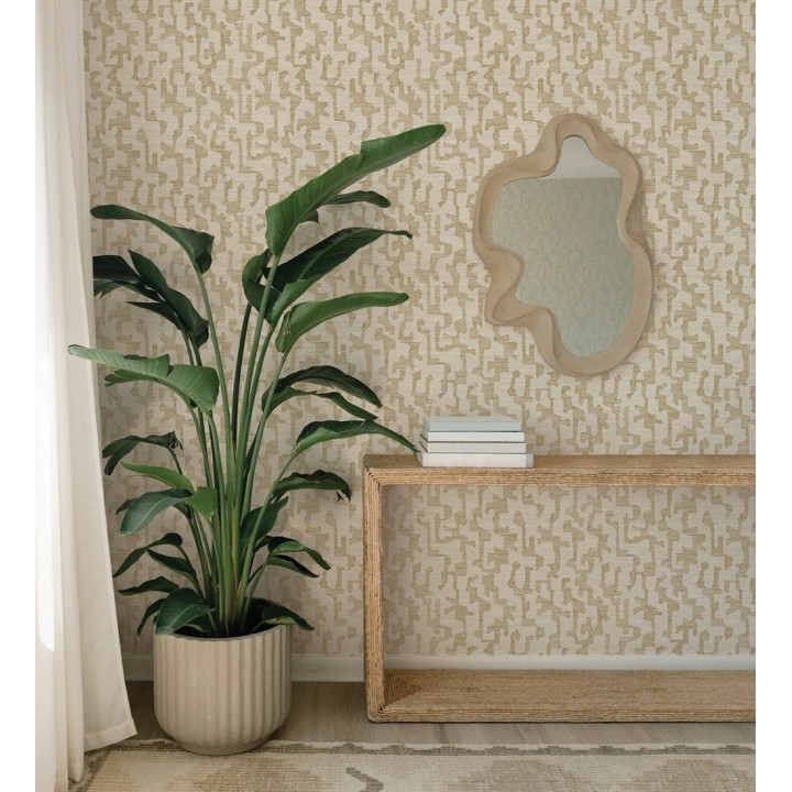 Papel pintado abstracto estilo étnico moderno tonos ocres - Ritz Camo 683885