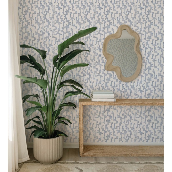 Papel pintado abstracto estilo étnico moderno tonos azules - Ritz Camo 683886