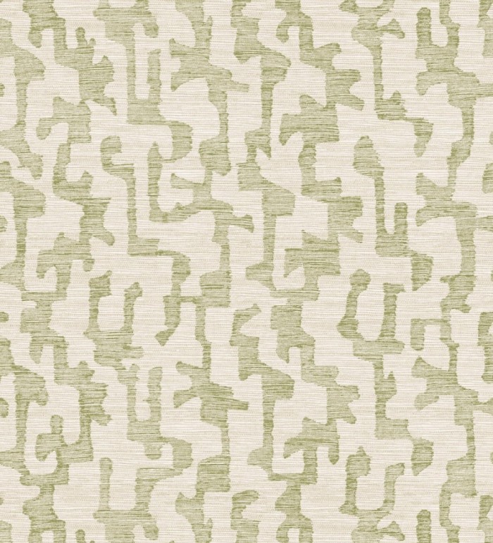 Papel pintado abstracto estilo étnico moderno tonos verdes - Ritz Camo 683887