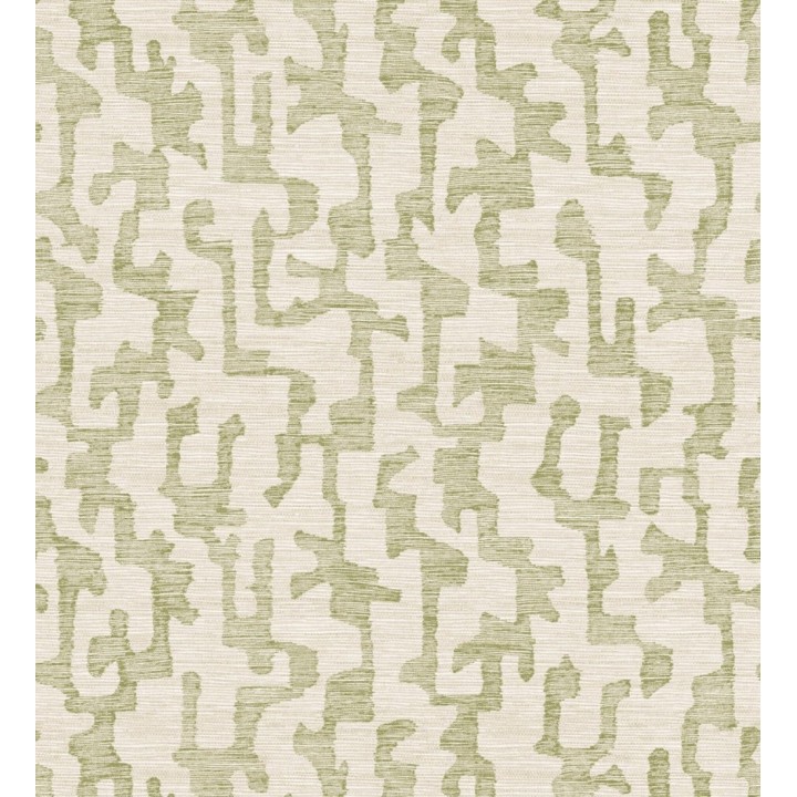 Papel pintado abstracto estilo étnico moderno tonos verdes - Ritz Camo 683887