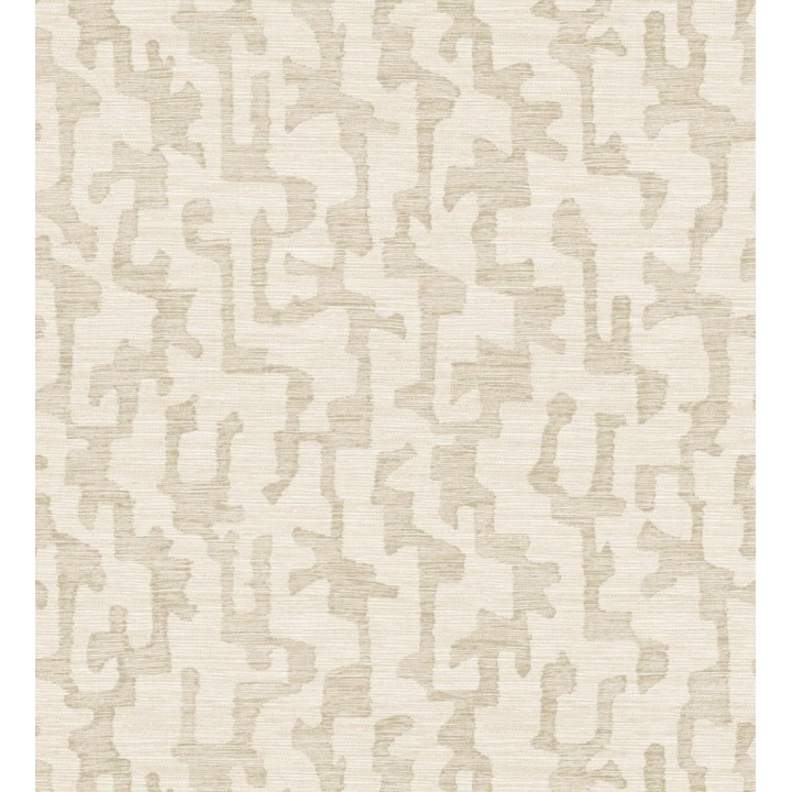 Papel pintado abstracto estilo étnico moderno tonos beige - Ritz Camo 683888