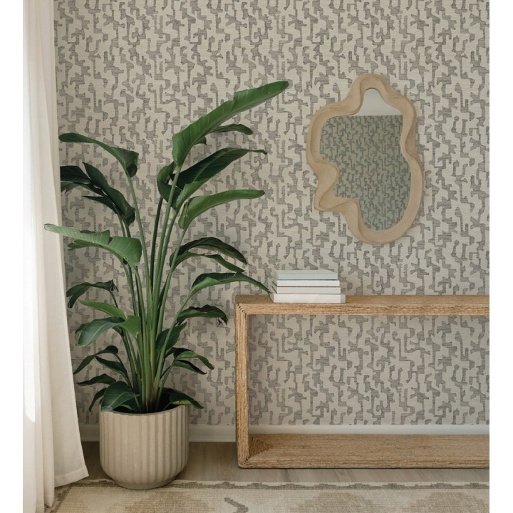 Papel pintado abstracto estilo étnico moderno tonos marrones  - Ritz Camo 683889