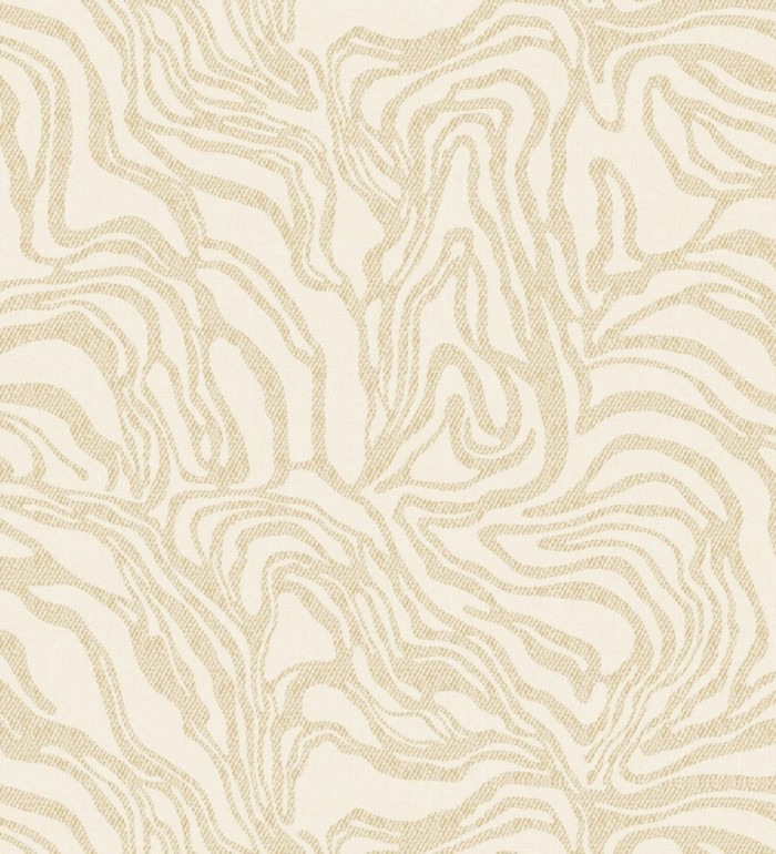 Papel pintado abstracto de ondas orgánicas color dorado y arena - Caspian Waves 683890