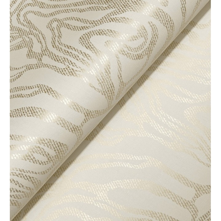 Papel pintado abstracto de ondas orgánicas color dorado yarena - Caspian Waves 683890