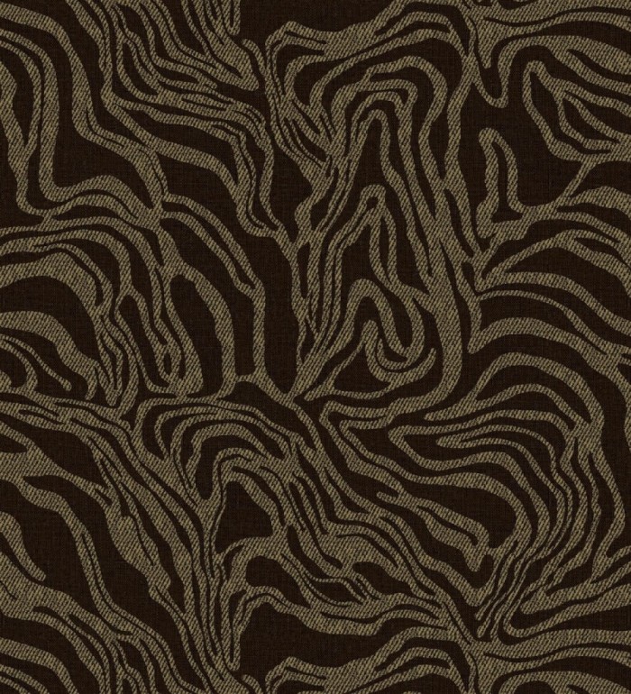 Papel pintado abstracto de ondas orgánicas color dorado y negro - Caspian Waves 683894