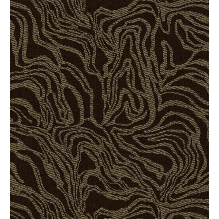 Papel pintado abstracto de ondas orgánicas color dorado y negro - Caspian Waves 683894