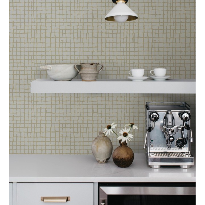 Papel pintado de mosaicos abstractos estilo artístico tonos ocre - Dax Turbi 683902