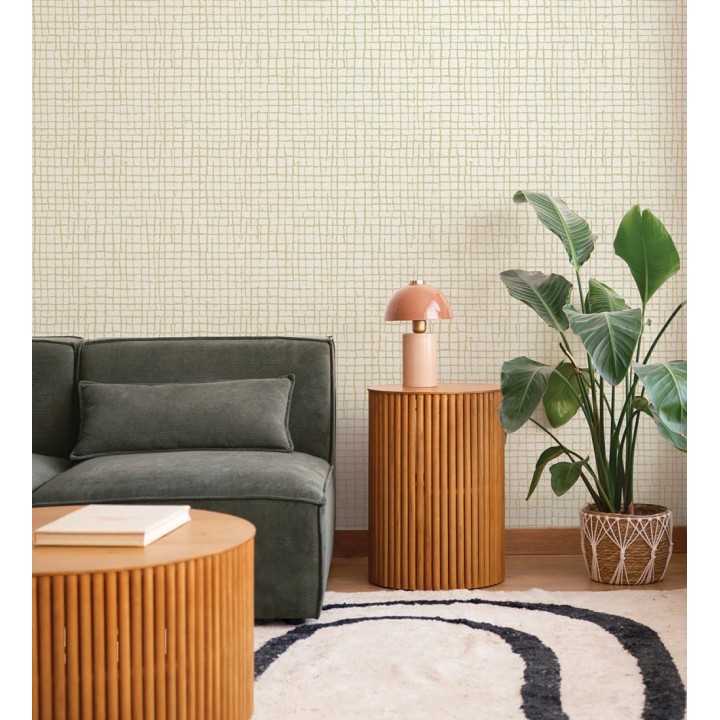 Papel pintado de mosaicos abstractos estilo artístico tonos ocre - Dax Turbi 683902