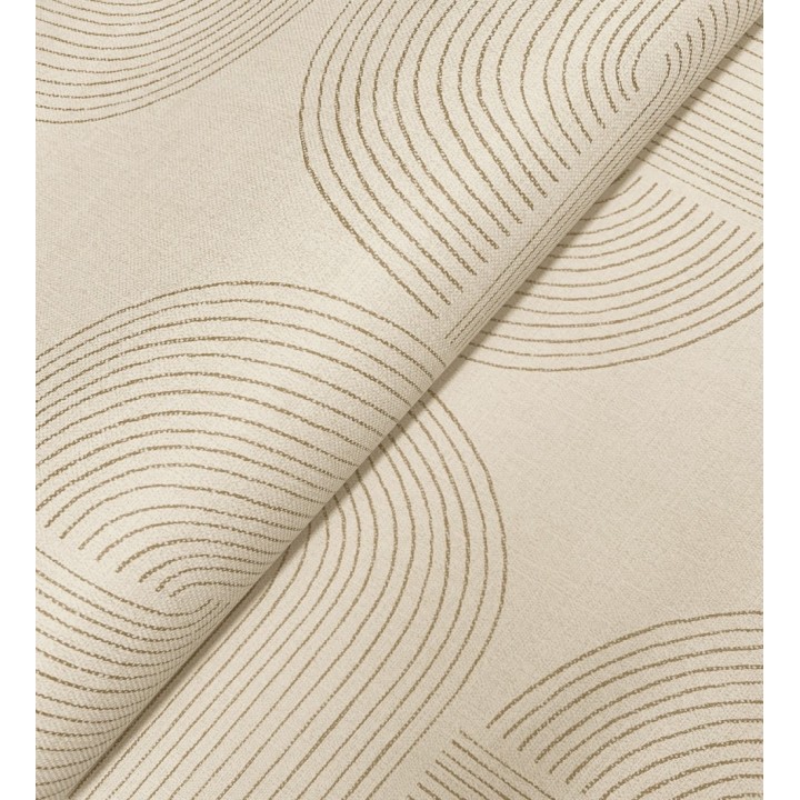 Papel pintado moderno de curvas minimalistas color ocre - Arvid Arch 683911