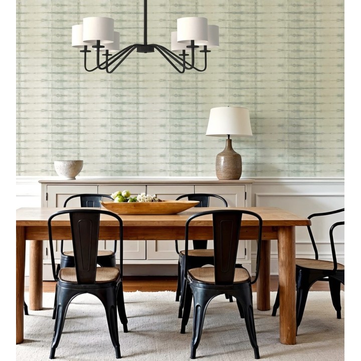 Papel pintado estilo shibori tonos verdes - Sora Shibori 683913