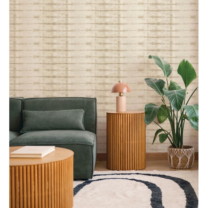 Papel pintado estilo shibori tonos beige - Sora Shibori 683914