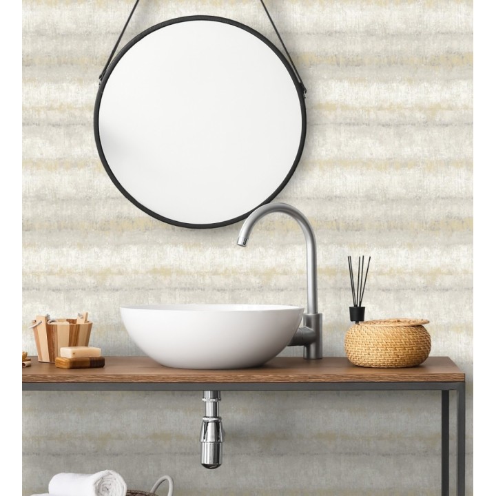 Papel pintado efecto cemento pátina artesanal tonos neutros - Nolan Strata 683916