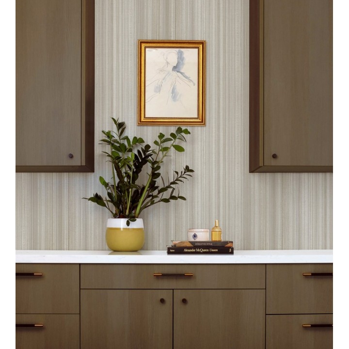 Papel pintado efecto lino rayas naturales tonos neutros - Amper Ribbed 683932