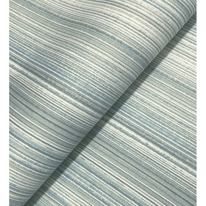 Papel pintado efecto lino rayas naturales tonos azules - Amper Ribbed 683933