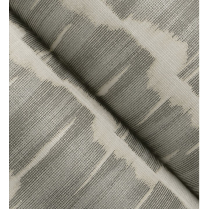 Papel pintado esencia de telar gris visón - Kira Ikat 683939