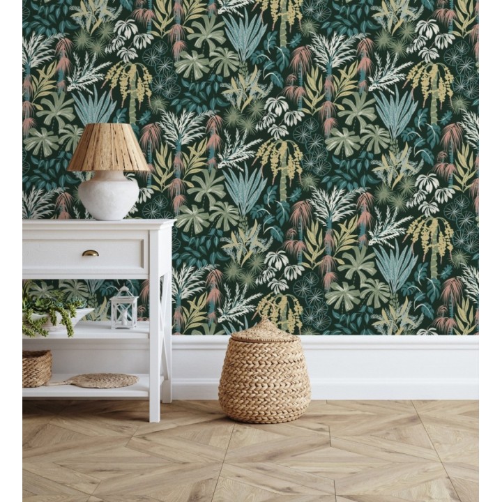 Papel pintado prestigioso tapiz botánico efecto óleo - Indra Exotic 683940