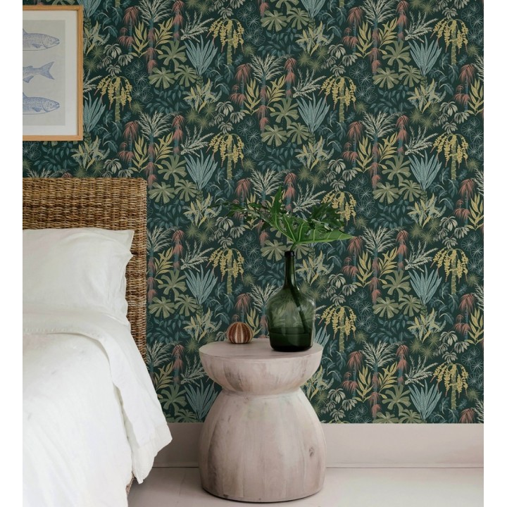 Papel pintado prestigioso tapiz botánico efecto óleo - Indra Exotic 683940