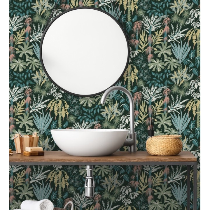 Papel pintado prestigioso tapiz botánico efecto óleo - Indra Exotic 683940