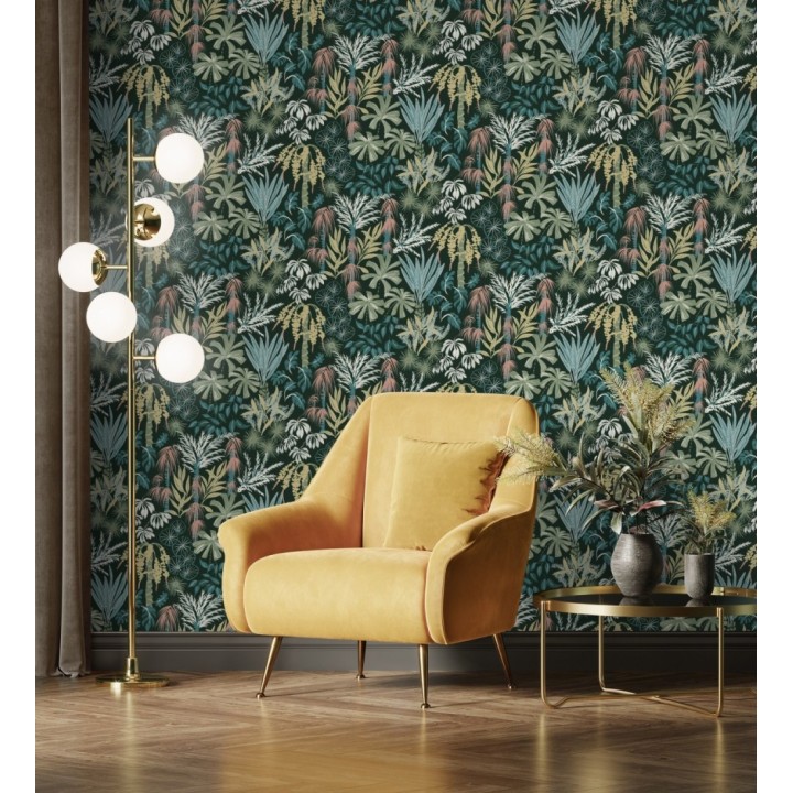 Papel pintado prestigioso tapiz botánico efecto óleo - Indra Exotic 683940