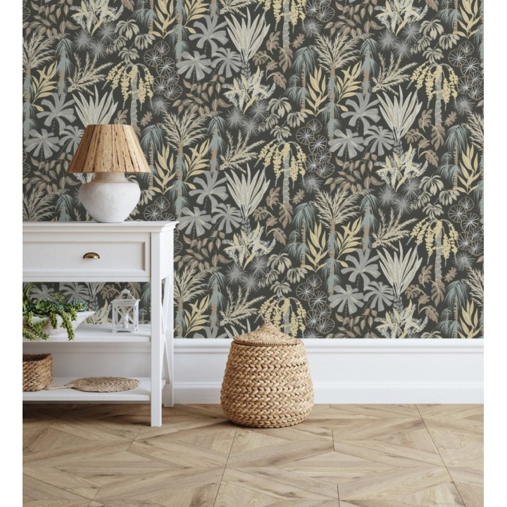 Papel pintado prestigioso tapiz botánico efecto óleo - Indra Exotic 683941