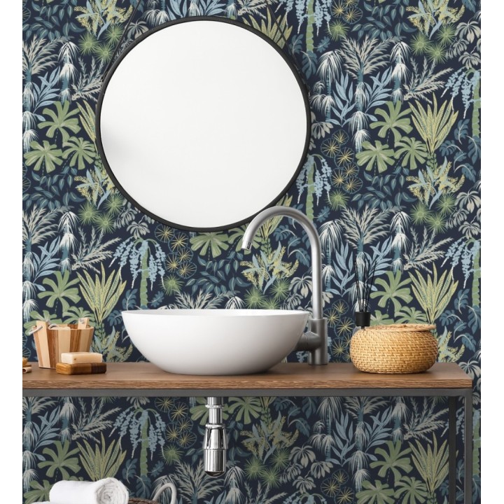 Papel pintado prestigioso tapiz botánico efecto óleo - Indra Exotic 683942