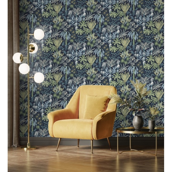 Papel pintado prestigioso tapiz botánico efecto óleo - Indra Exotic 683942