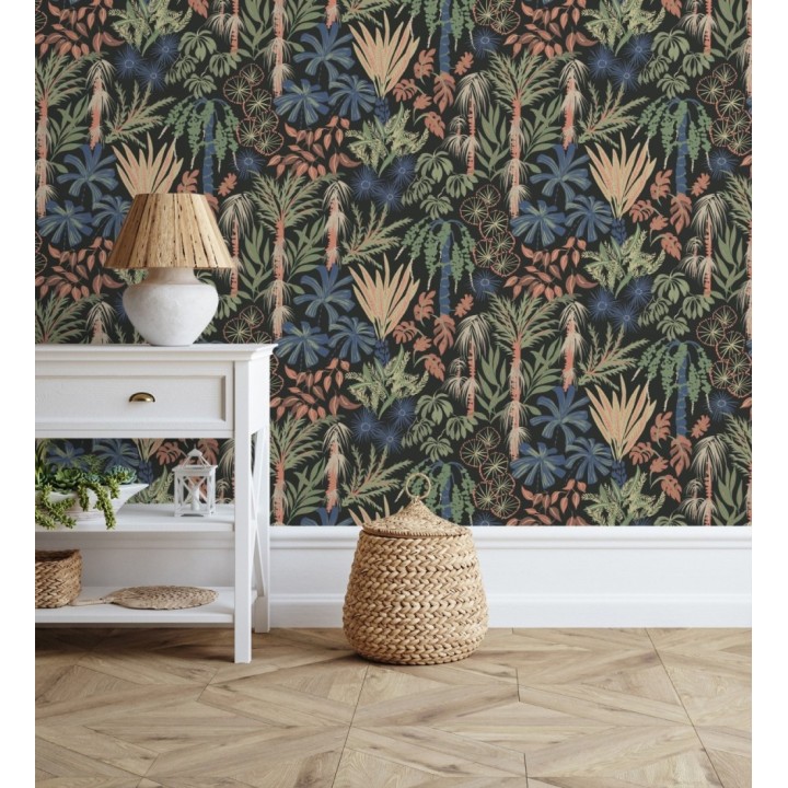 Papel pintado prestigioso tapiz botánico efecto óleo - Indra Exotic 683943