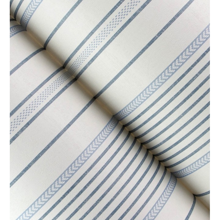 Papel pintado rayas de sastre tonos verdes y textura textil - Victoria Regal 683944