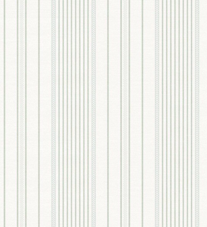 Papel pintado rayas de sastre tonos verdes y textura textil - Victoria Regal 683945