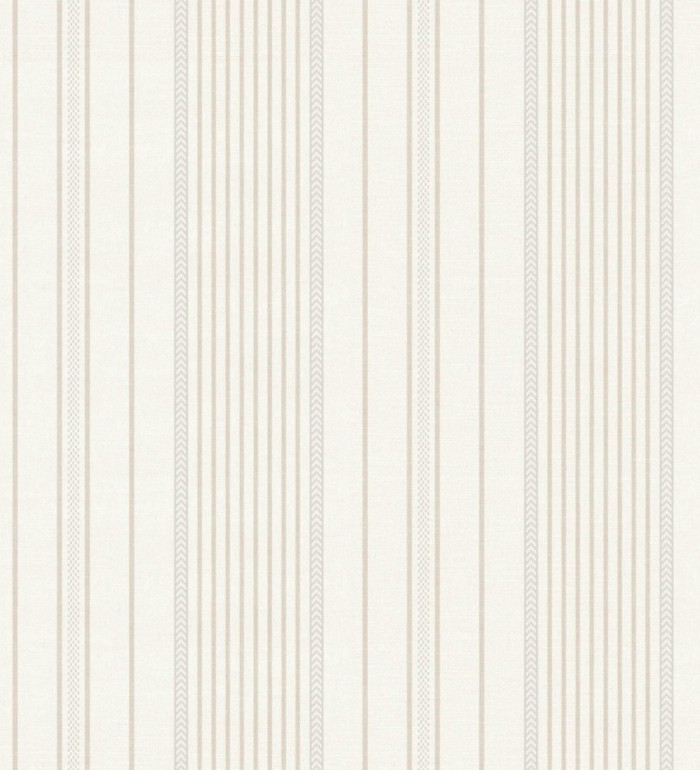 Papel pintado rayas de sastre tonos beige y textura textil - Victoria Regal 683947