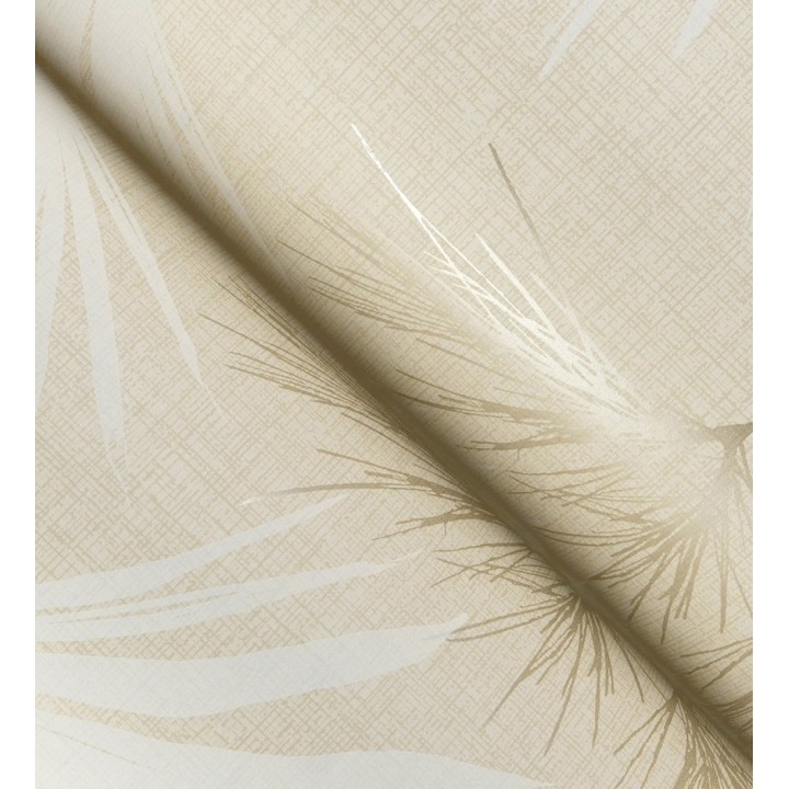 Papel pintado abanico de hojas finas fondo ocre - Sloane Leafy 683949