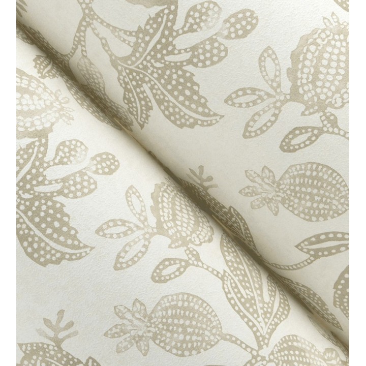Papel pintado de flores y granadas tonos beige - Sienna Floral 683953