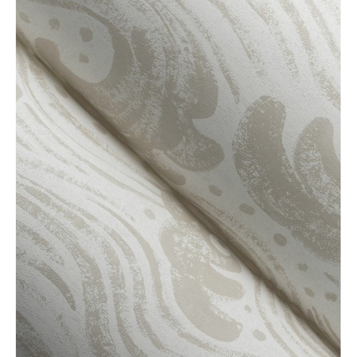 Papel pintado mar de olas rítmicas y espumosas en tonos beige - Kai Oceanic 683968