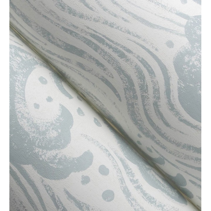 Papel pintado mar de olas rítmicas y espumosas en tonos azulados - Kai Oceanic 683969