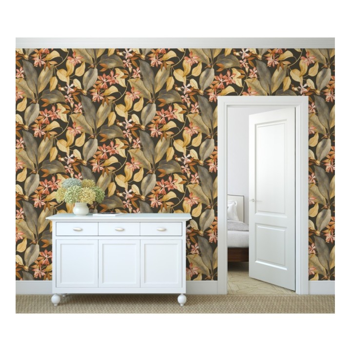 Papel pintado hojas grandes con pájaros - Secret Garden 126400