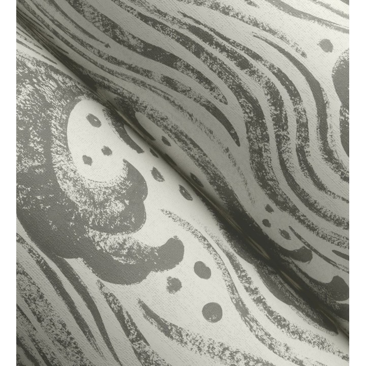 Papel pintado mar de olas rítmicas y espumosas en tonos grises - Kai Oceanic 683970