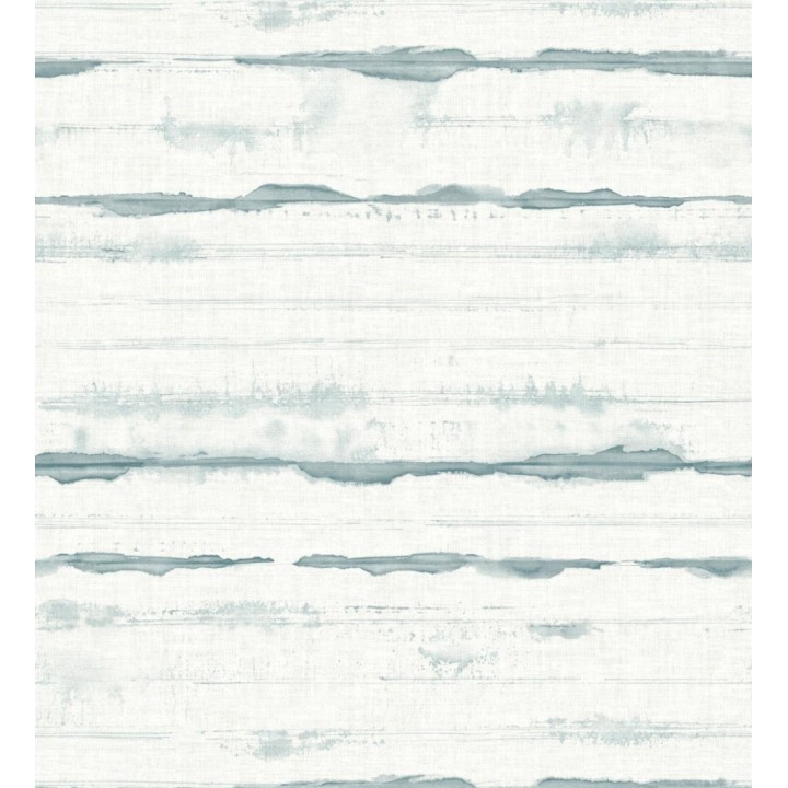 Papel pintado bruma azul claro en acuarela sobre lienzo - Bering Horizon 683979