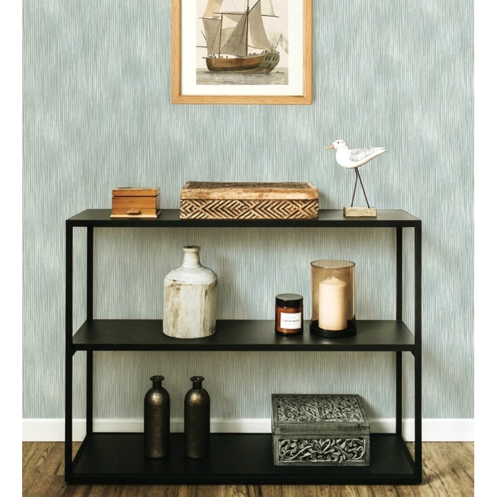 Papel pintado de plieges textil iluminado fondo nácar tonos verdes - Silas Streaks 683982