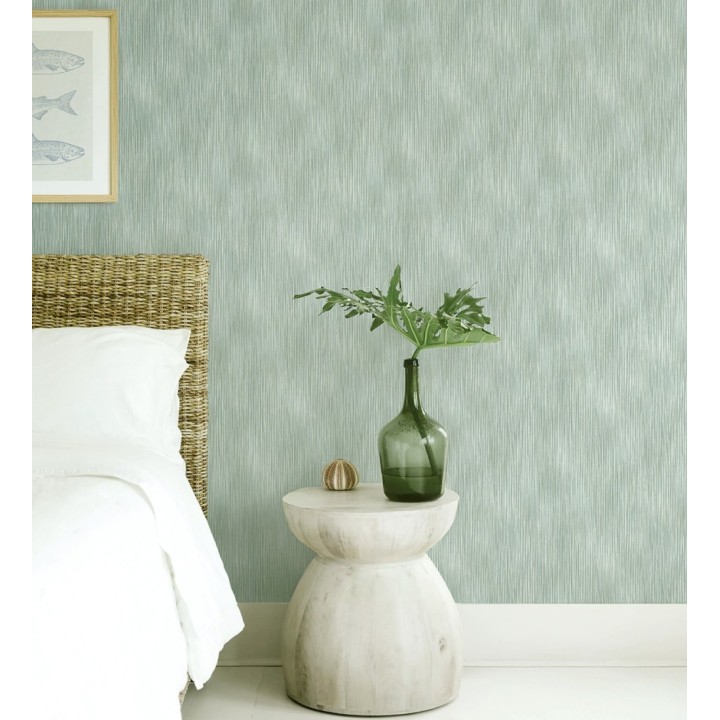 Papel pintado de plieges textil iluminado fondo nácar tonos verdes - Silas Streaks 683982