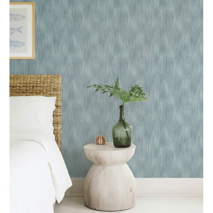 Papel pintado de plieges textil iluminado fondo nácar tonos azules - Silas Streaks 683983